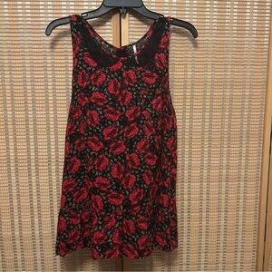 free people medium floral top tank lace